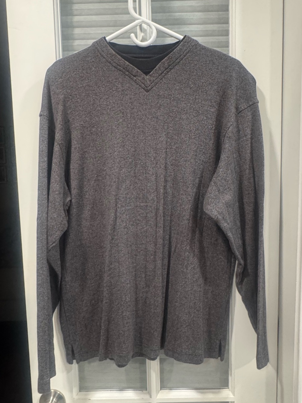 Haggar Men's Heather Charcoal V-Neck Sweater